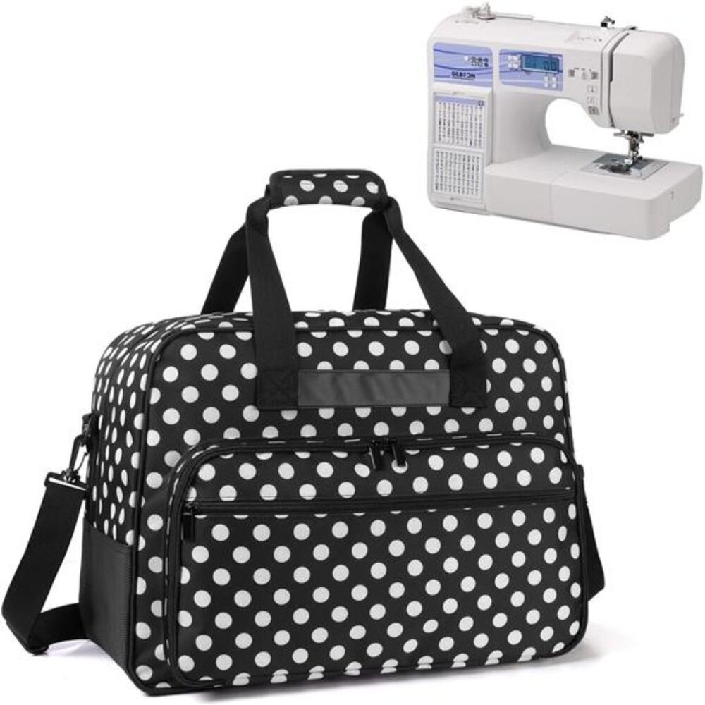 Sewing Machine Tote Bag, Universal Portable Carrying Case with Anti-slip Padded